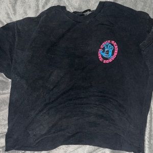 Cropped Santa cruz tee (black)